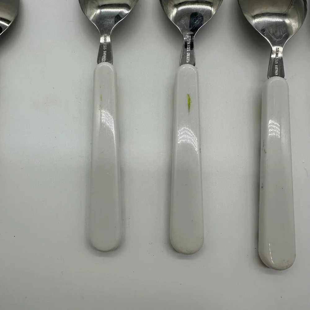 VTG Fruit Handle Flatware Set 20pc Service for 4 Stainless Taiwan plastic Handle